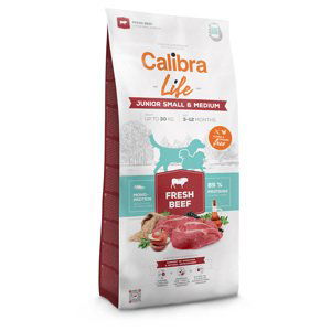 Calibra Life Junior Small & Medium Breed s čerstvým hovězím - 12 kg