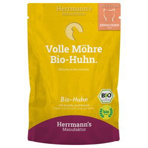 Herrmann's Selection 40x100 g - výhodné balení - bio kuřecí s bio mrkví a bio kamutem