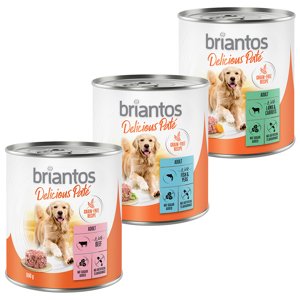 Briantos Delicious Paté 6 x 800 g - míchané balení: ryba, jehněčí & hovězí