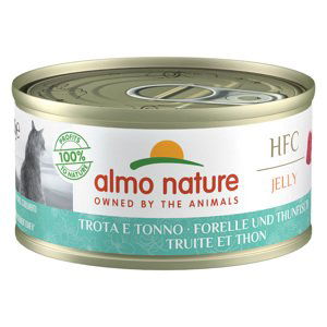 Almo Nature konzervy 24 x 70 g - pstruh s tuňákem v želé