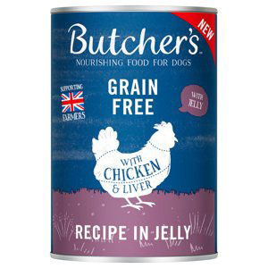Butcher's Original bez obilovin pro psy 24 × 400 g - s kuřecím v želé