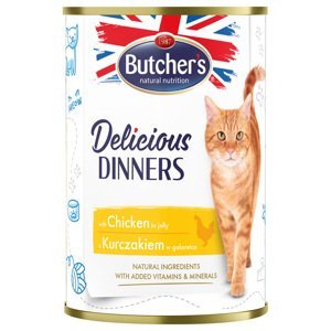 Butcher's Delicious Dinners pro kočky 48 × 400 g - výhodné balení - s kuřecím