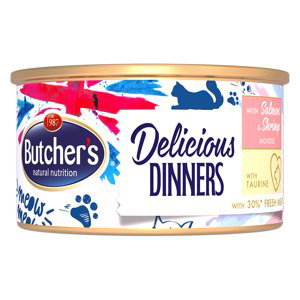 Butcher's Delicious Dinners pro kočky 24 × 85 g - losos & krevety