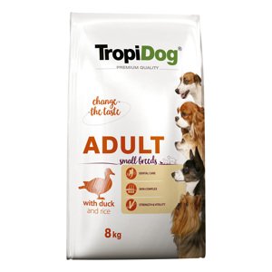 Tropidog Premium Adult Small s kachním a rýží - výhodné balení: 2 x 8 kg