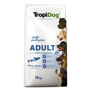 Tropidog Premium Adult Medium & Large s lososem - výhodné balení: 2 x 12 kg