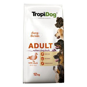 Tropidog Premium Adult Medium & Large s kachním a rýží - 12 kg