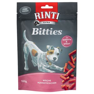 RINTI Extra Mini Bits 100 g - 4 x 100 g kuře s mrkví a špenátem