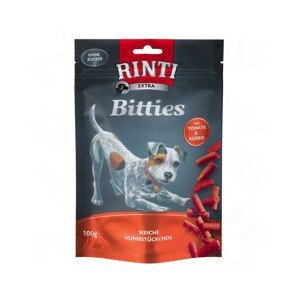 RINTI Extra Mini Bits 100 g - 4 x 100 g kuře s rajčaty a dýní