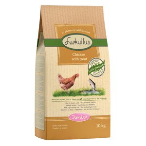 Lukullus granule, 10 / 15 kg - 15 % sleva - Junior kuřecí maso a pstruh (10 kg)