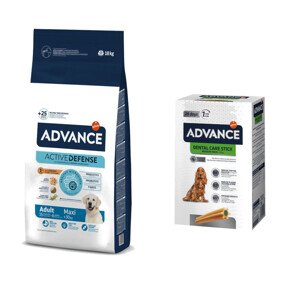 Advance + Dental Care Stick Medium/Maxi - 720 g zdarma - Maxi Adult 18 kg + Dental Care Stick Medium/Maxi 720 g