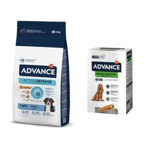 Advance + Dental Care Stick Medium/Maxi - 720 g zdarma - Maxi Light 12 kg + Dental Care Stick Medium/Maxi 720 g