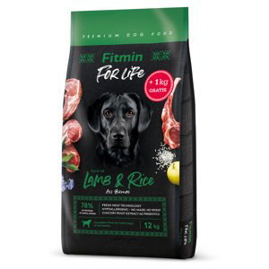 Fitmin Dog for Life granule, 12 + 1 kg zdarma - Adult Lamb & Rice