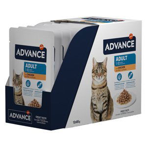 Advance mokré krmivo, 24 x 85g - 16 + 8 zdarma - Feline Adult kuřecí