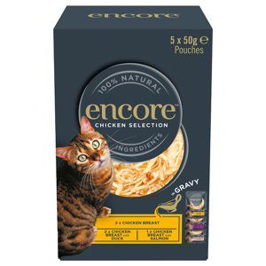 Encore Cat Gravy Pouch Mix 20 × 50 g - výhodné balení  - Hühnchen-Auswahl (3 Sorten)