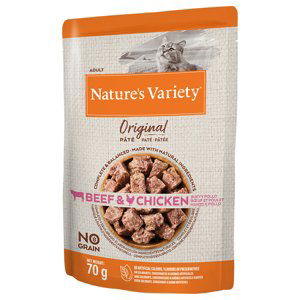 Nature's Variety Original kapsičky, 9 + 3 / 32 +12 / 16 + 6 zdarma - hovězí a kuřecí 12 x 70 g