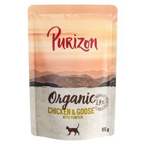 Purizon, 24  kapsiček / konzerviček - 22 + 2 zdarma - Organic kuřecí a husa s dýní 24 x 85g
