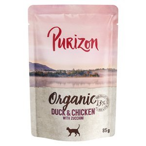 Purizon, 24  kapsiček / konzerviček - 22 + 2 zdarma - Organic kachní a kuřecí s cuketou 24 x 85g