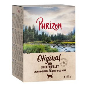 Purizon, 24  kapsiček / konzerviček - 22 + 2 zdarma -Adult  Míchané balení 3 druhy 24 x 70g