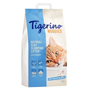 Tigerino Nuggies stelivo, 2 x 14 l - za skvělou cenu - s vůní bavlníkových květů 2 x 14 l