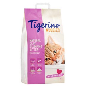 Tigerino Nuggies stelivo, 2 x 14 l - za skvělou cenu - s vůní dětského pudru 2 x 14 l