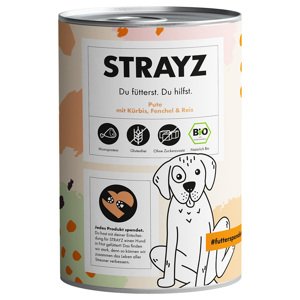 STRAYZ BIO 6 x 400 g - Bio krůtí maso s bio dýní, bio fenyklem a bio rýží