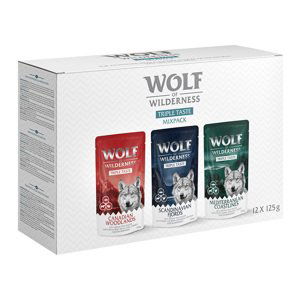 Wolf of Wilderness Adult "Triple Taste" 12 x 125 g - míchané balení: Canadian Woodlands, Scandinavian Fjords, Mediterranean Coastlines