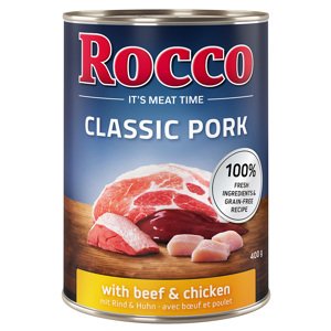 Rocco Classic Pork 24 x 400g - výhodné balení - hovězí a kuřecí