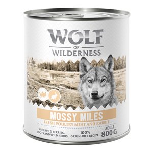 Wolf of Wilderness Adult "Expedition", 6 x 800 g - Mossy Miles - drůbež s králičím