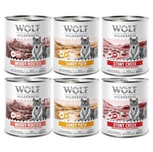 Wolf of Wilderness Senior 6 x 800 g – se spoustou čerstvé drůbeže  - míchané balení