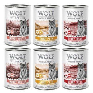 Wolf of Wilderness Senior 6 x 400 g - se spoustou čerstvé drůbeže  - míchané balení