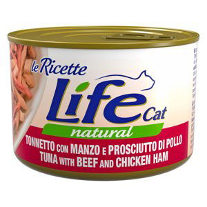 Life Cat 'Le Ricette' 24 x 150 g vlhký pro kočky - Tuňák, hovězí maso, šunka