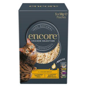 Encore Cat Pouch ve vývaru 5 x 50 g - výběr s kuřecím (3 druhy)