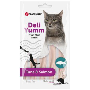 Flamingo Deli Yumm paštika - s tuňákem a lososem (5 x 14 g)