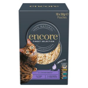 Encore Cat Pouch ve vývaru 10 x 50 g - Finest Selection (3 druhy)