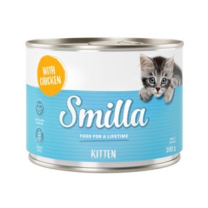 Smilla Kitten konzervy, 6 x 200 g - 10 % sleva - kuřecí