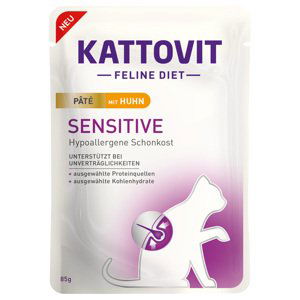 Kattovit Sensitive Paté 10 × 85 g - s kuřecím