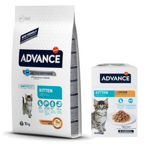 Advance granule 10 kg + kapsičky 12 x 85g  - 15 % sleva -  Kitten + Kitten kuřecí