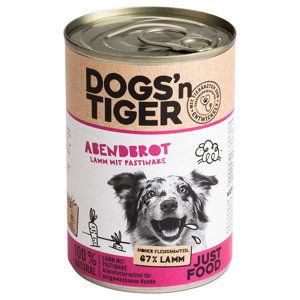 Dogs'n Tiger Adult 6 × 400 g - jehněčí a pastinák