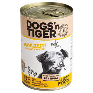 Dogs'n Tiger Adult 6 × 400 g - kuřecí a mrkev