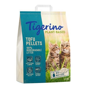 Tigerino Plant-Based Tofu stelivo pro kočky – s vůní mléka - výhodné balení 2 x 4,6 kg