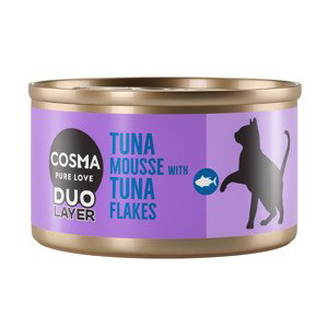 Cosma DUO Layer 12 x 70 g - 10 + 2 zdarma - tuňáková pěna s kousky tuňáka (12 x 70 g)