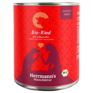 Herrmann's Menu Classic 24 x 800 g - výhodné balení - bio hovězí s bio batáty