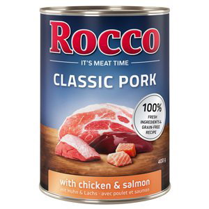Vepřové maso Rocco Classic, 6 x 400 g - 5 + 1 zdarma - Kuře a losos