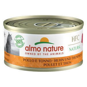 Almo Nature HFC Natural konzevy, 24 x 70 g - 20 + 4 zdarma - kuře a tuňák (24 x 70 g)