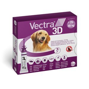 Vectra 3D spot-on pro psy od 25 do 40 kg - 6 pipet x 4,7 ml