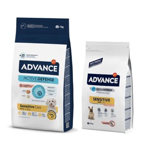 Advance granule, 7,5 + 1 kg  zdarma - Mini Sensitive 7,5 kg + Mini Sensitive 1kg