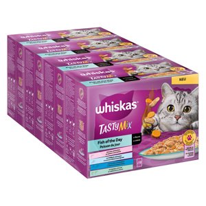 Whiskas kapsičky 96 x 85 g - 80 + 16 zdarma - TASTY MIX kapsičky Fish of the Day v omáčce