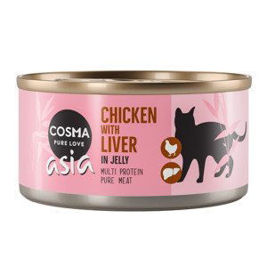 Cosma Original v želé, 6 konzerv - 15 % sleva - Kuře s kuřecími játry v želé Thai/Asia v želé 6 x 170 g