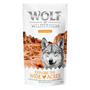 Wolf of Wilderness "Explore" snacky, 2 x 100 g - 15 % sleva - “Explore the Wide Acres” s kuřecím