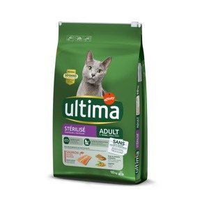 Ultima Cat granule, 2 balení - 10 % sleva - Sterilized losos & ječmen (2 x 10 kg)